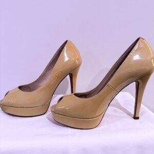 Cole Haan light yellow patent leather high heel